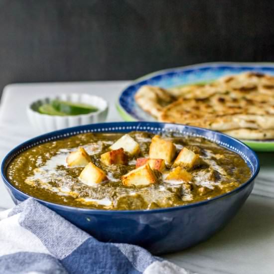 Restaurant style Palak Paneer