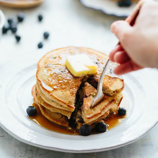 Blueberry Oatmeal pancakes