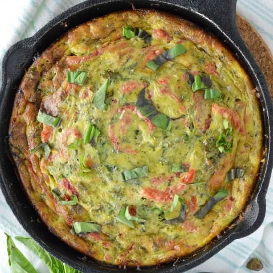 Kale Roasted Red Pepper Frittata