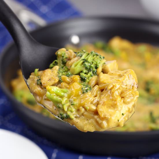 Cheesy Chicken Broccoli Skillet