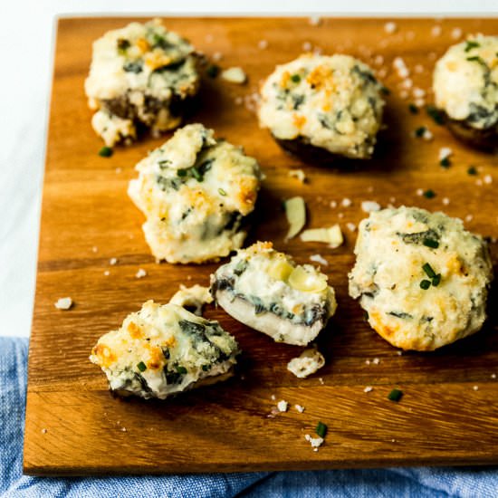 Spinach-Artichoke Stuffed Mushrooms
