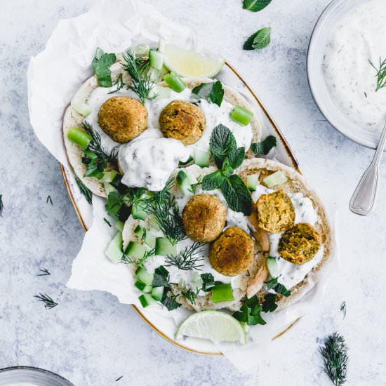 Baked Green Peas Falafel