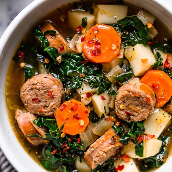 Kale and Potato Soup Turkey Sausage