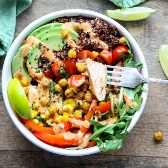 Sriracha Chicken Burrito Bowl