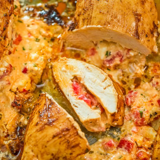 Roasted Pepper Stuffed Chicken