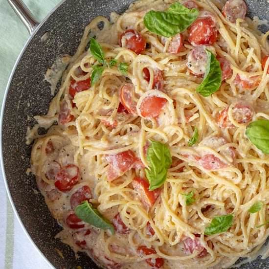 GF 15 Minute Garlic Ricotta Pasta