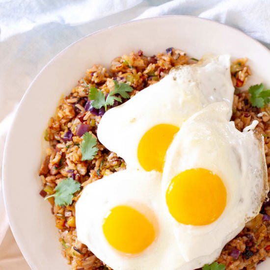vegetarian kimchi fried rice