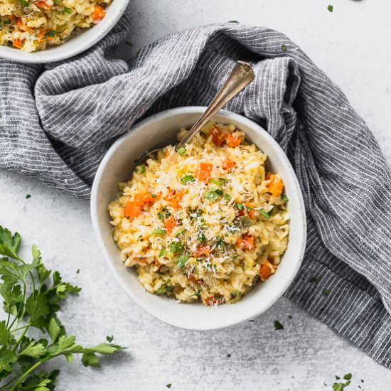 Carrot Leek Risotto
