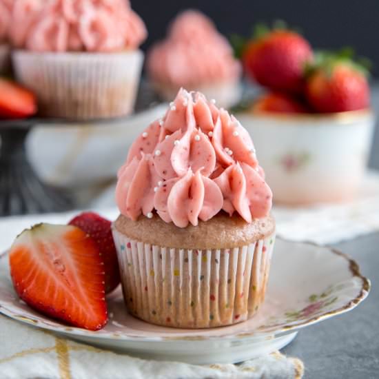 Very Strawberry Cupcakes
