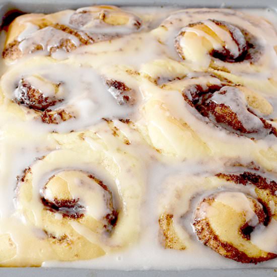 NO KNEAD CINNAMON ROLLS – DAIRYFREE