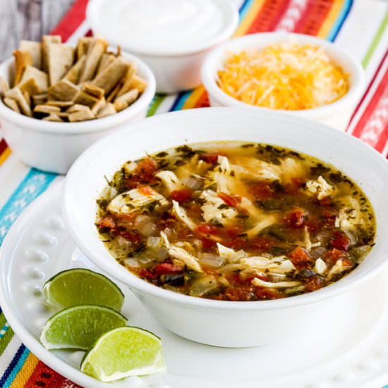 Low-Carb Chicken Tortilla Soup IP