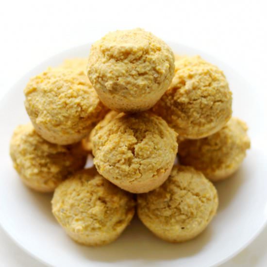 Mini GF/V Cornbread Muffin Bites