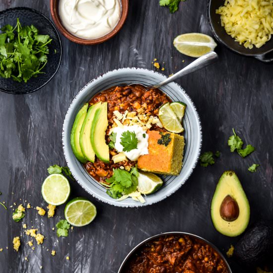 Tex Mex Chili & Cilantro Cornbread