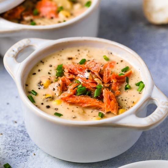 Seattle Smoked Salmon Chowder