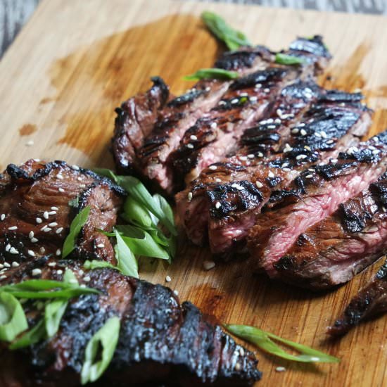 Asian Marinated Grilled Skirt Steak