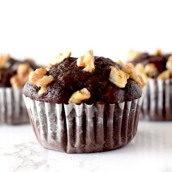 CHOCOLATE WALNUT MUFFINS