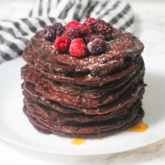 Healthy Chocolate Pancakes