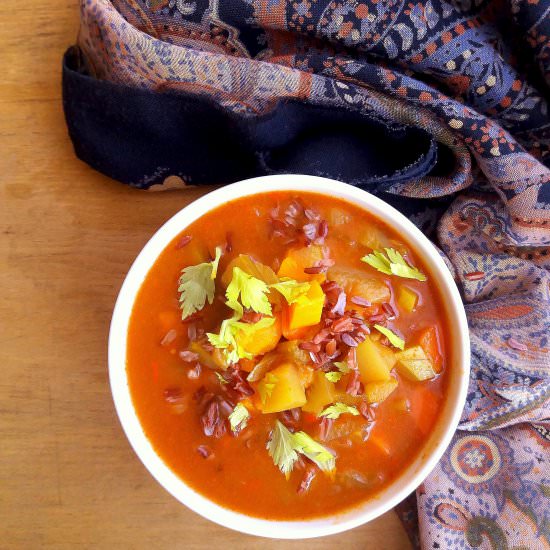 Sweet Potato and Rice Soup