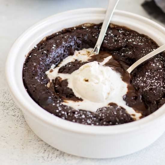 Mocha Pudding Cake for Two