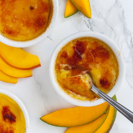 Mango and Coconut Crème Brûlée
