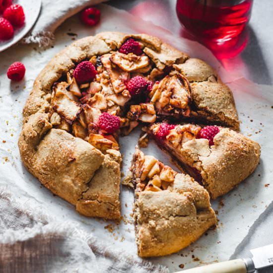 Raspberry and Apple Galette