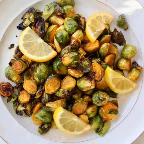 Brussels Sprouts w/ Harissa & Honey