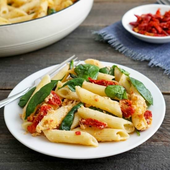 Mediterranean Salmon Pasta