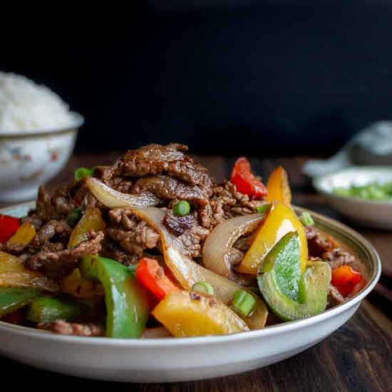 Beef & Peppers in Black Bean Sauce