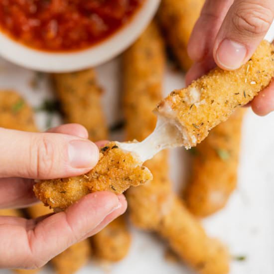 Homemade Vegan Mozzarella Sticks