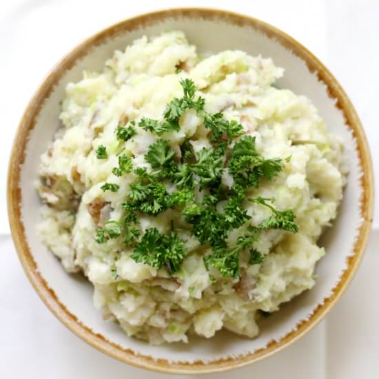 Traditional Vegan Irish Colcannon