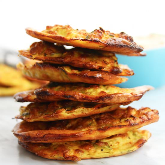 Cheesy Baked Zucchini Fritters