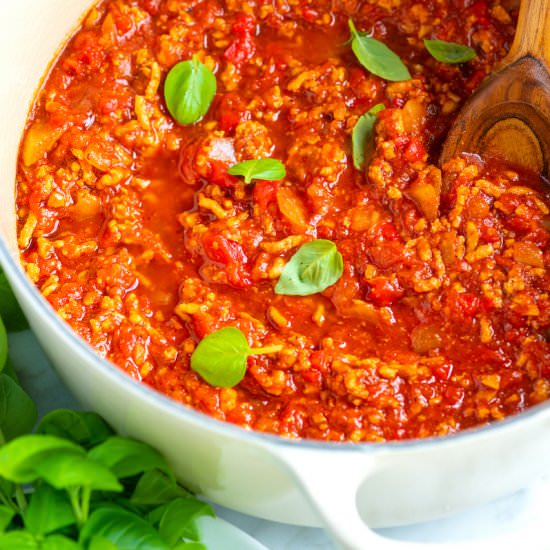 Our Favorite Spaghetti Meat Sauce