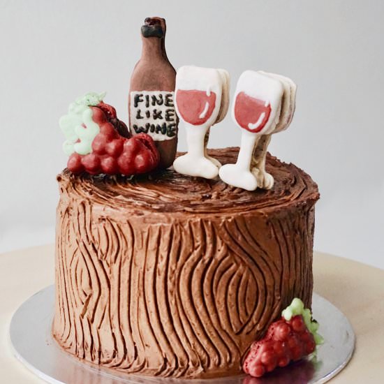 WINE THEMED MACARON CAKE