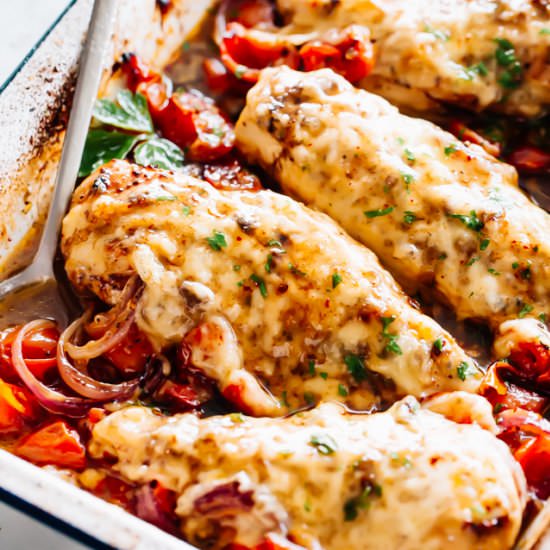 Caprese Balsamic Baked Chicken