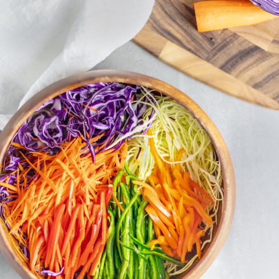 Healthy Rainbow Cabbage Salad