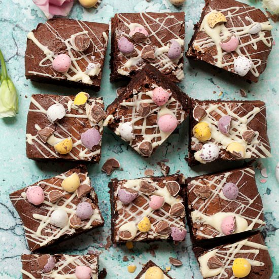 Mini Egg Brownies