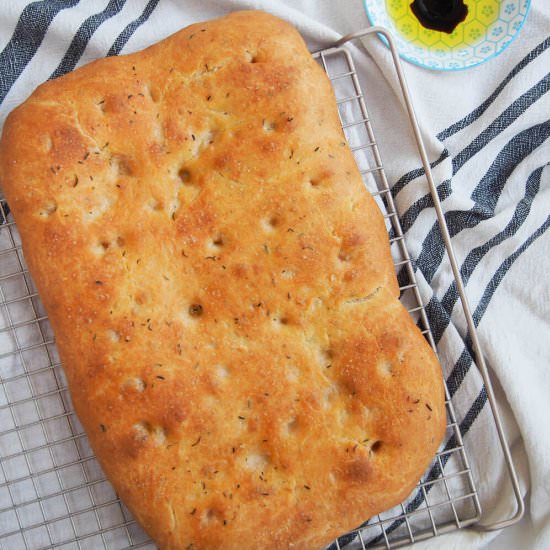 Lemon thyme focaccia