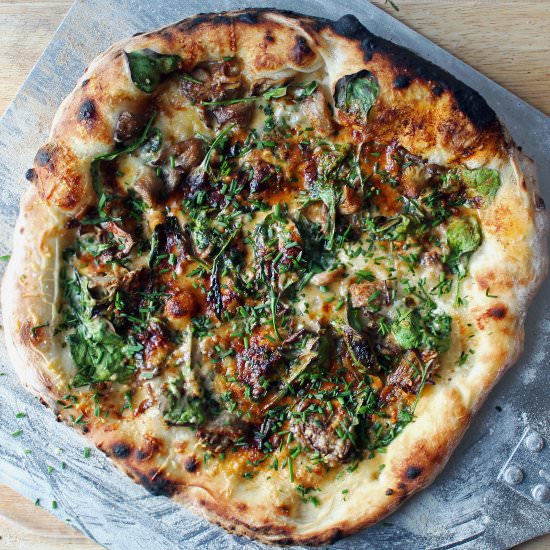 Oyster Mushroom Pizza