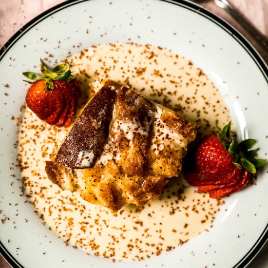 White Chocolate Bread Pudding