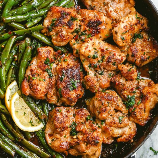 Chicken Thighs and Green Beans