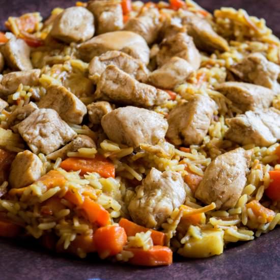 Winter Vegetables Chicken and Rice
