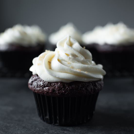 Vegan Whiskey Chocolate Cupcakes