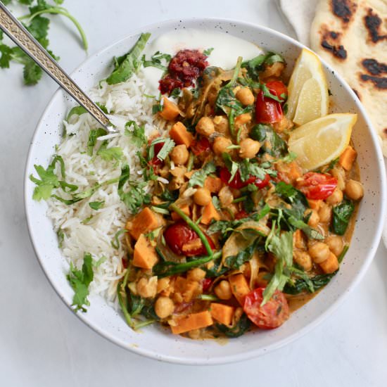Chickpea and Sweet Potato Curry