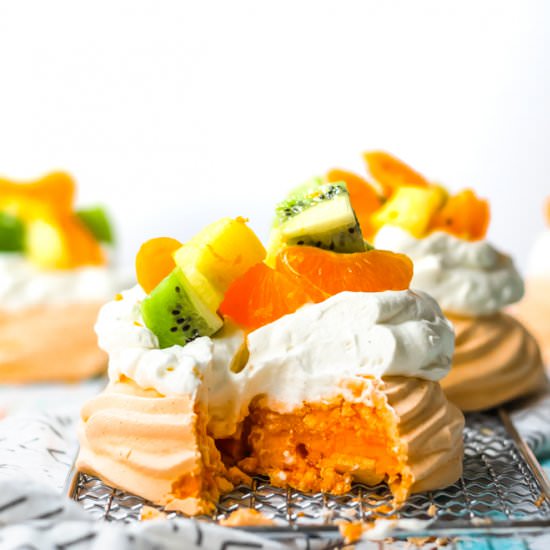Orange creamsicle pavlova