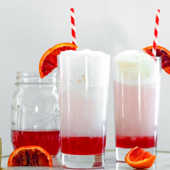 Blood Orange Ice Cream Soda