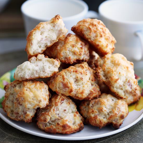 Easy Ham and Cheese Drop Biscuits