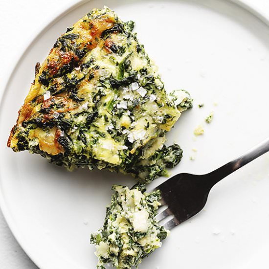 Crustless Spinach Pie