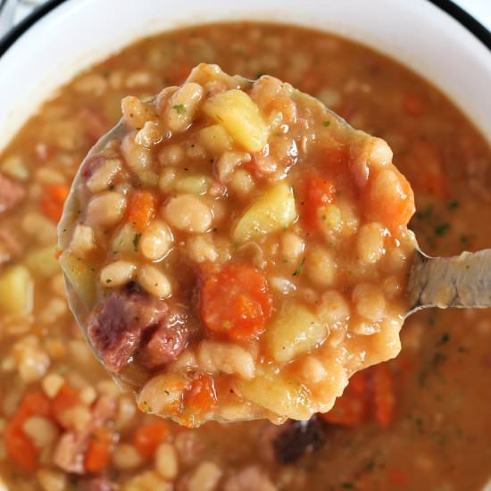 Instant Pot Ham & Bean Soup
