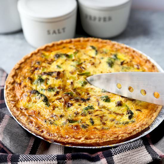 Broccoli and Parmesan Quiche