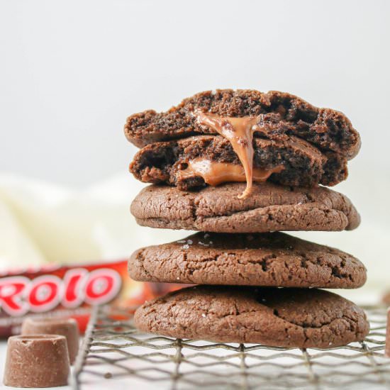 Chocolate Rolo Cookies